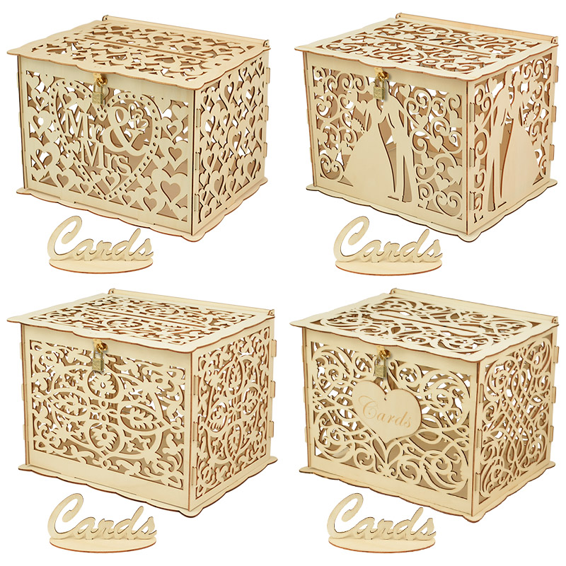 Card Index Box - 30X24X21cm DIY 결혼 선물 카드 상자