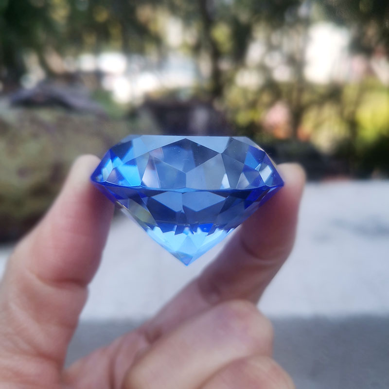 Paper Weight Crystal - 1개 크리스탈 다이아몬드 페이퍼웨이트 컷 글라스