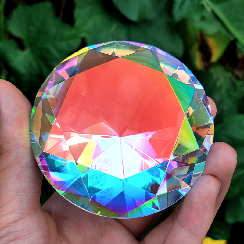 Paper Weight Crystal - 30-80mm AB 다채로운 K9 크리스탈 다이아몬드