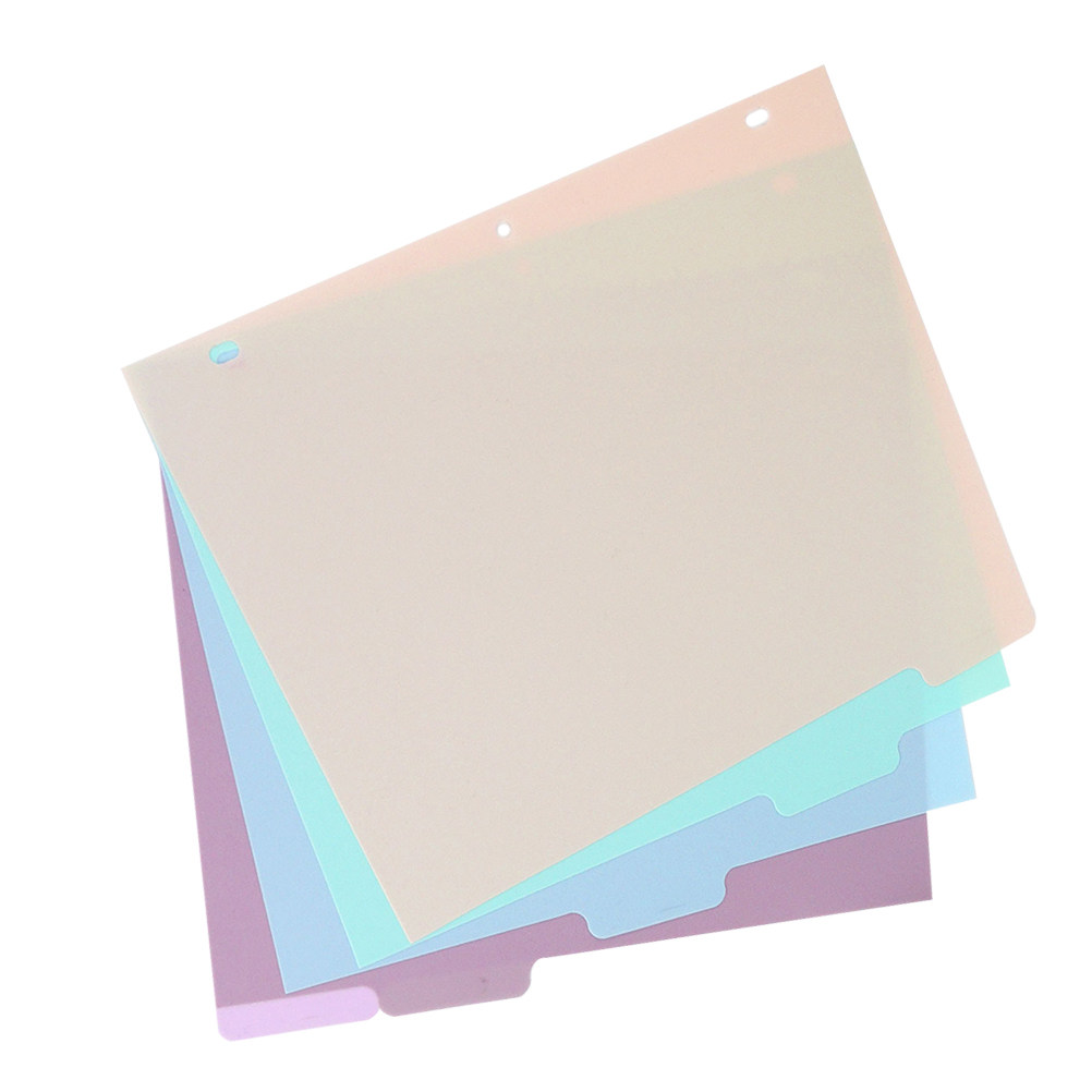 Tab Divider A4 - 1세트 플라스틱 바인더 디바이더 A4 반투명