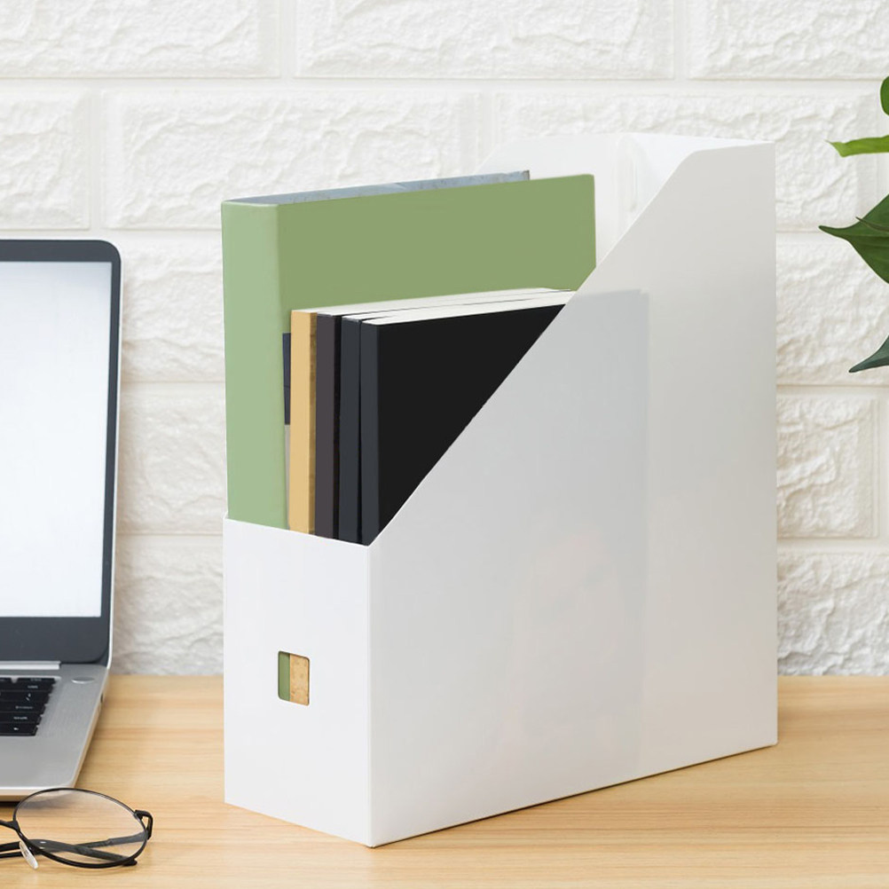 Magazine Holder Rack - 4Pcs 플라스틱 파일 정리함 상자 투명