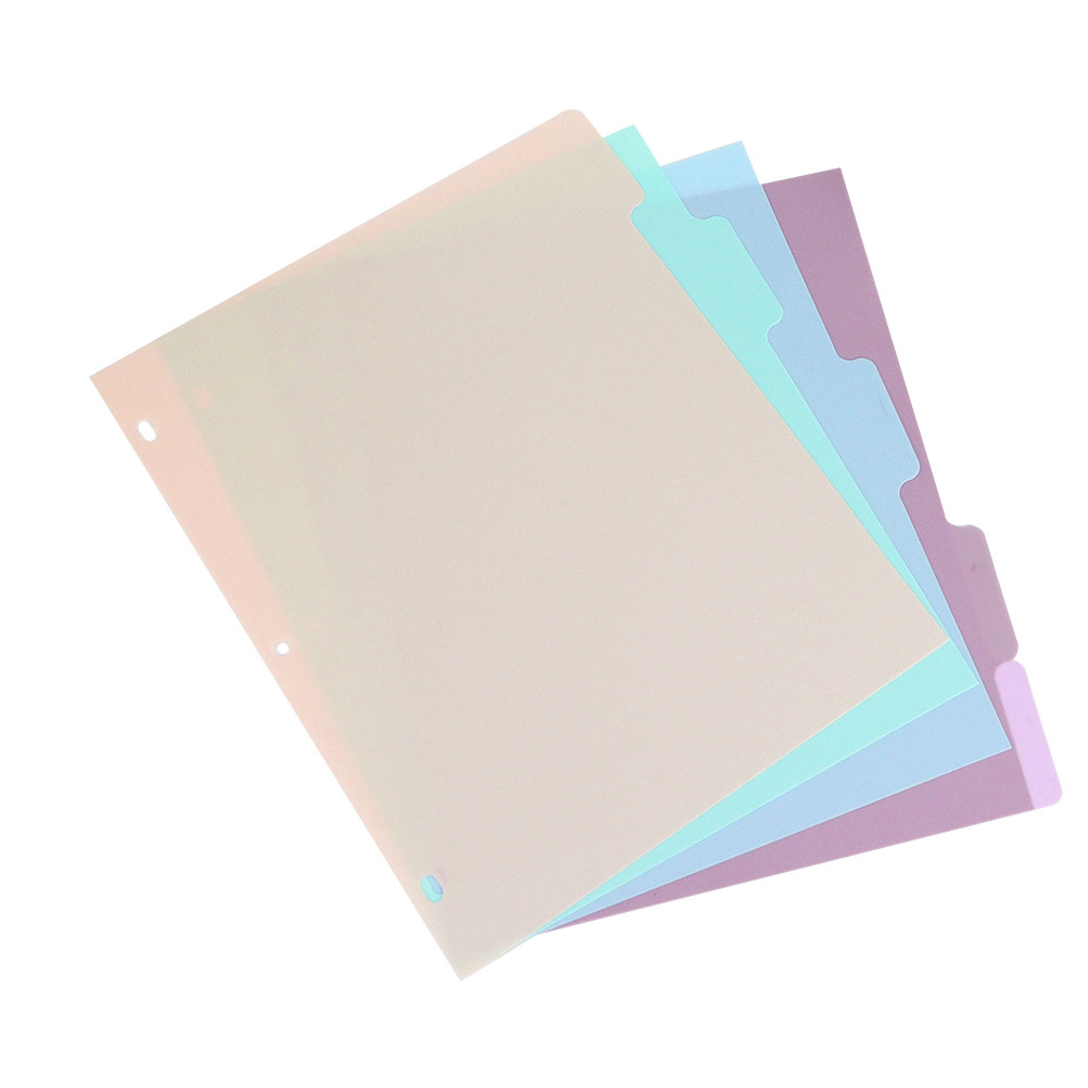1세트 플라스틱 바인더 디바이더 A4 반투명 PP 컬러 - Tab Divider A4 리뷰 및 가격